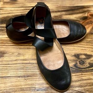 SAX Black Ballet Flats Shoes Strappy Women’s Sz EU 36 US 5.5-6